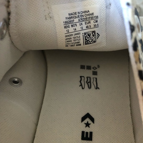 Chuck Taylor All Star Low Top cheetah M 12 W 14 - Picture 4 of 12